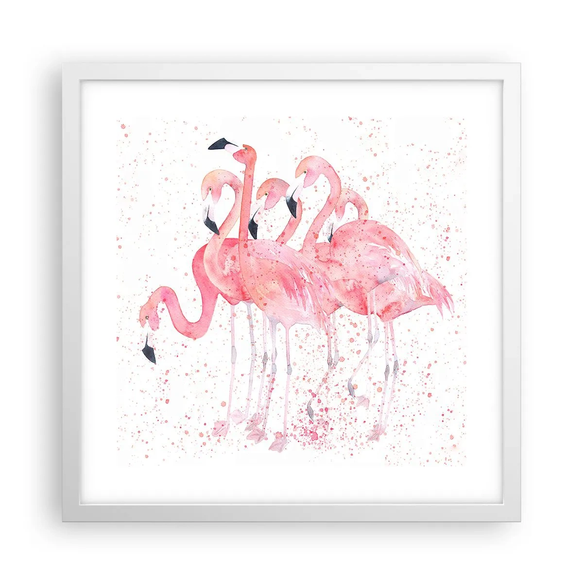Poster in white frmae - Pink Power - 40x40 cm
