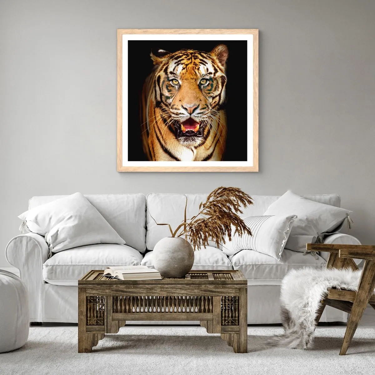 Poster in light oak frame - Wild at Heart - 30x30 cm