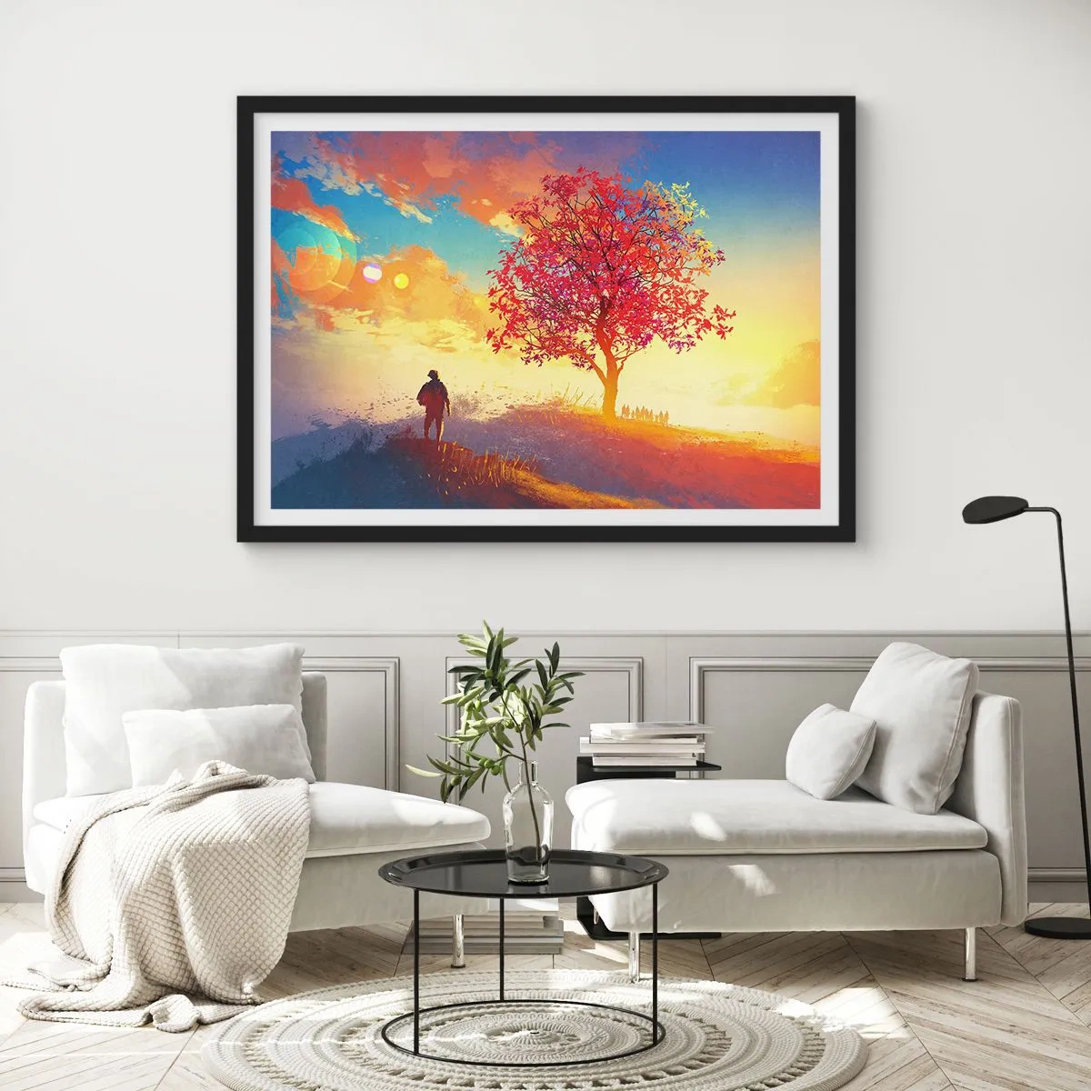 Poster in black frame - Pilgrim at Its Goal - 70x50 cm