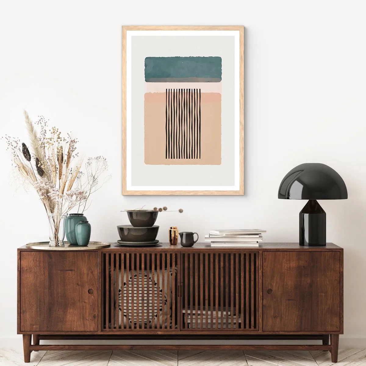 Poster in light oak frame - All in Order - 61x91 cm