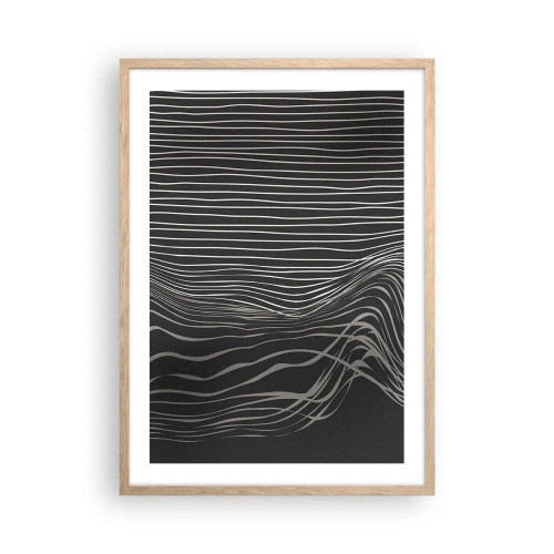Poster in light oak frame - Rhythm and Accent - 50x70 cm