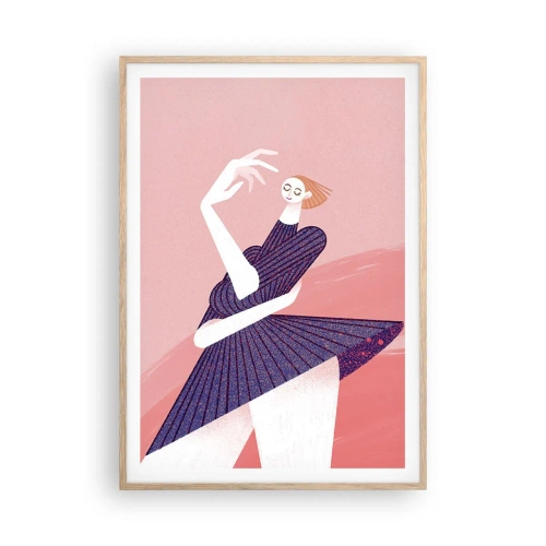 Poster in light oak frame - Every Step Dancing - 70x100 cm