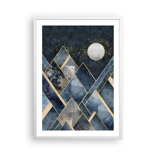 Poster in white frmae - Geometrical Landscape - 50x70 cm