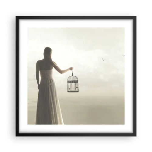 Poster in black frame - Be Free - 50x50 cm
