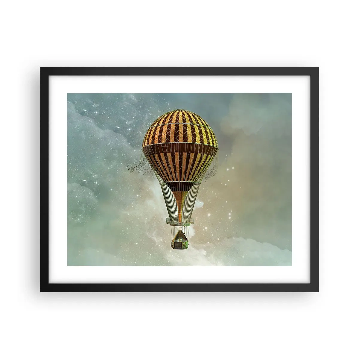 Poster in black frame - Pioneer Flight - 50x40 cm