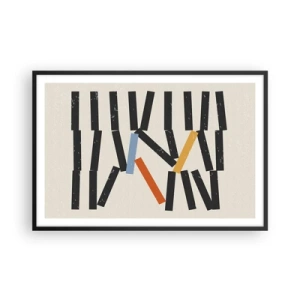 Poster in black frame - Domino - Composition - 91x61 cm