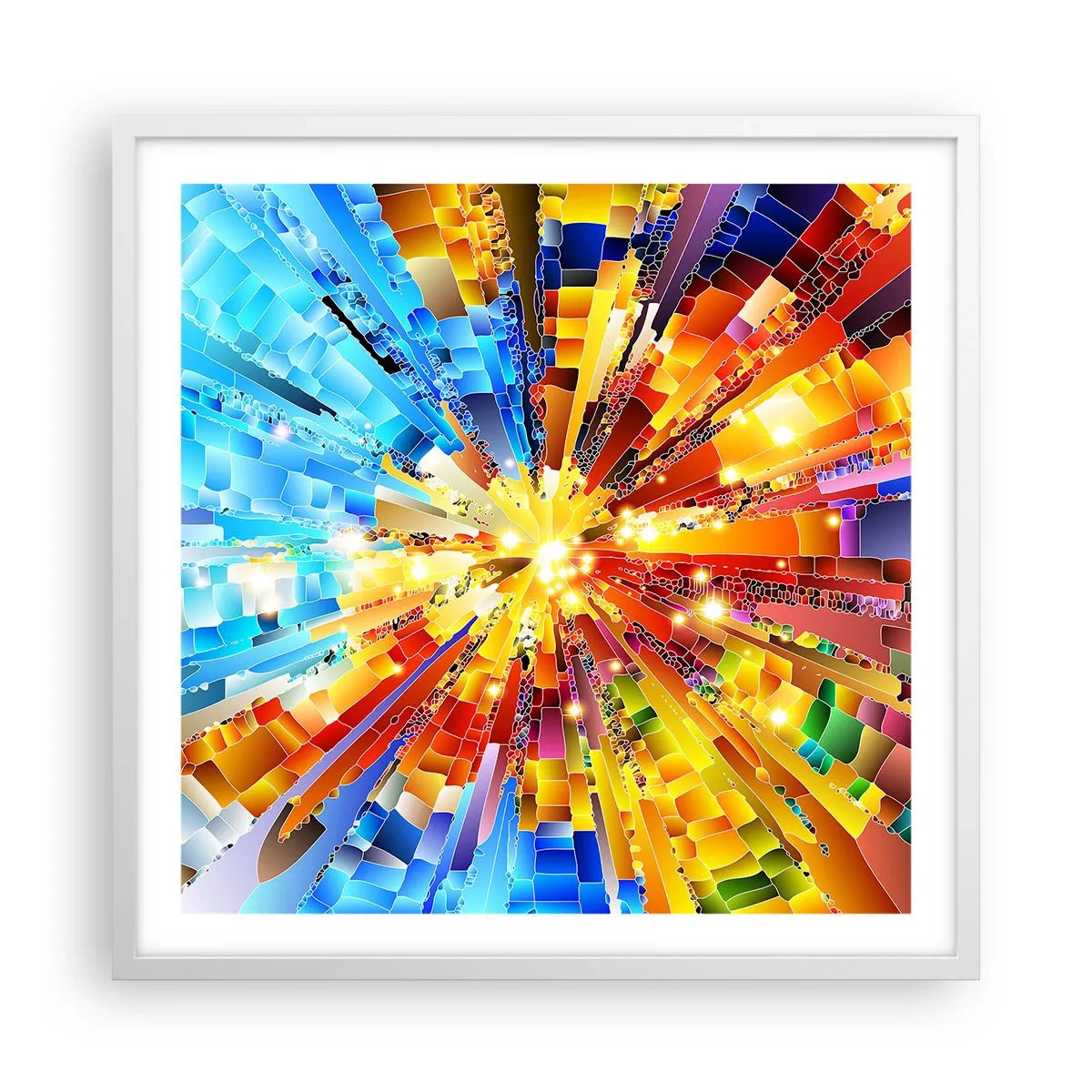 Poster in white frmae - In Medias Res - 60x60 cm