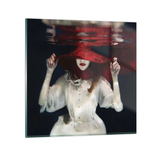 Glass picture - Mysterious Woman - 40x40 cm