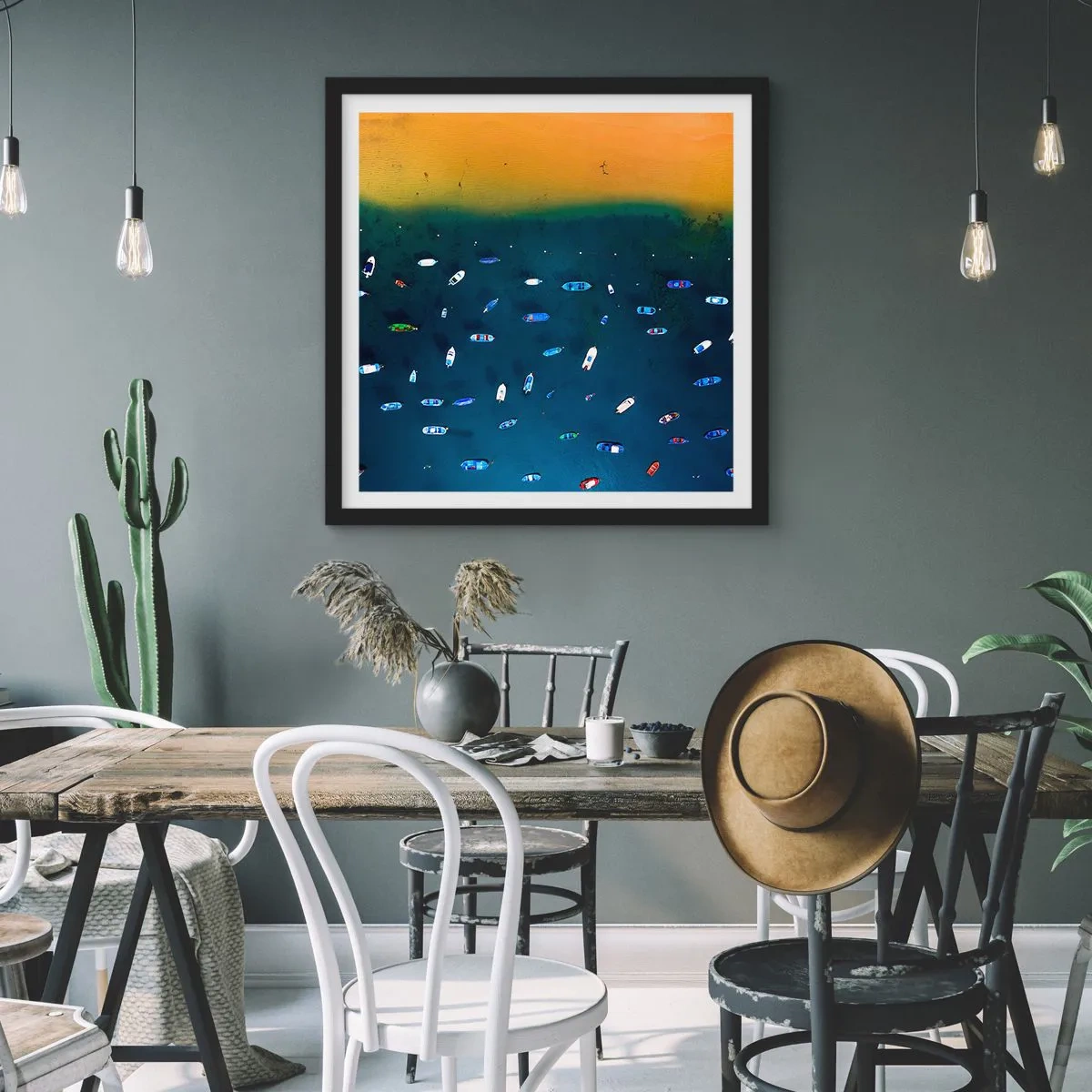 Poster in black frame - Holiday Game - 50x50 cm