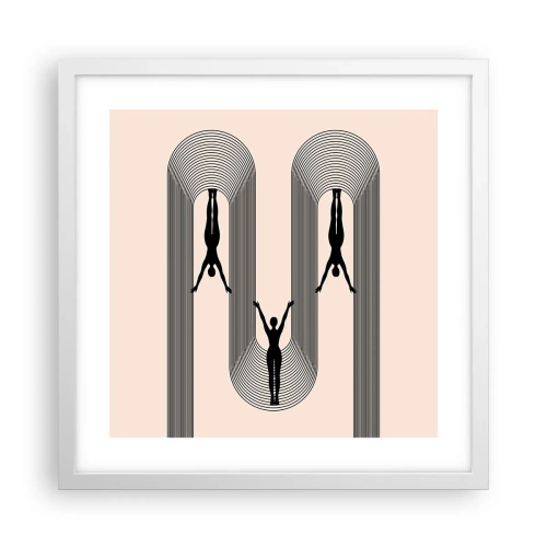 Poster in white frmae - Upside Down - 40x40 cm