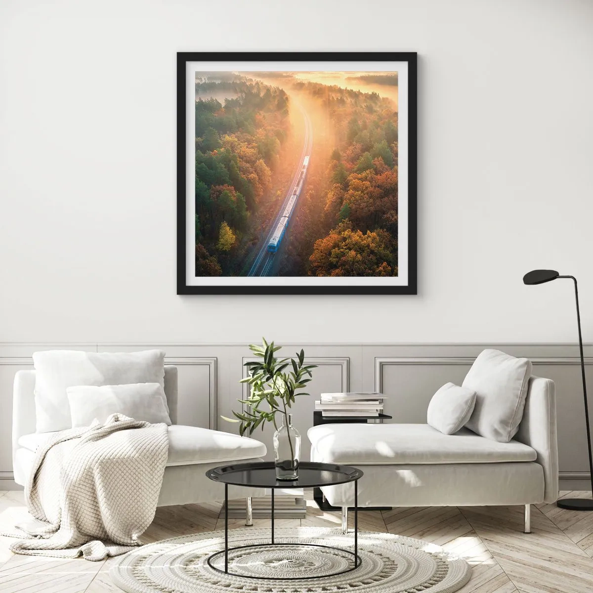 Poster in black frame - Autumn Trip - 50x50 cm