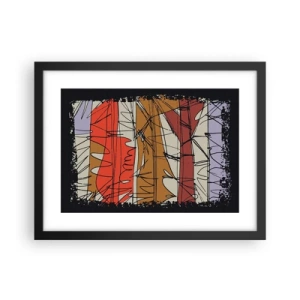 Poster in black frame - Spontaneous Composition - 40x30 cm