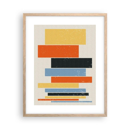 Poster in light oak frame - Notation of Music - 40x50 cm