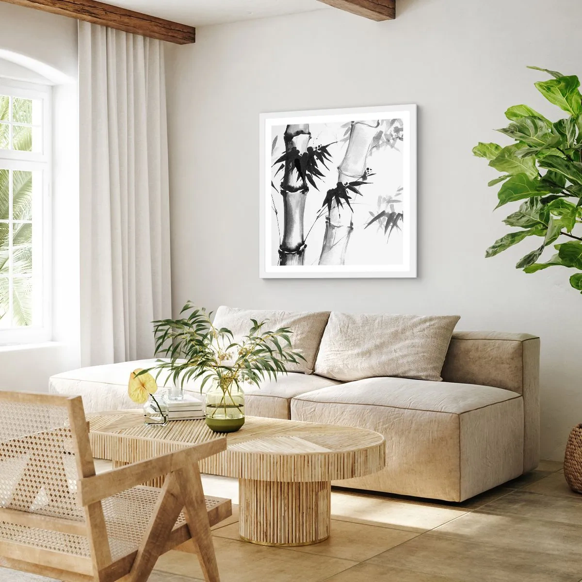 Poster in white frmae - Close-up to the Orient - 60x60 cm