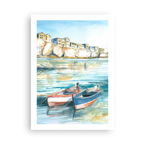 Poster - Landscape in Azure - 50x70 cm