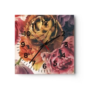 Wall clock - Clock on glass - Celebration of Life - 30x30 cm
