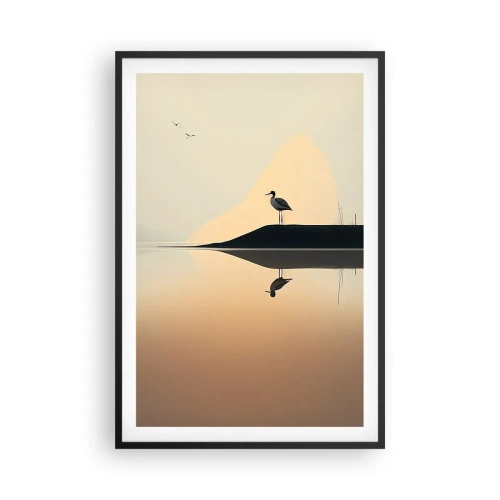 Poster in black frame - Gentleman on the Lake - 61x91 cm