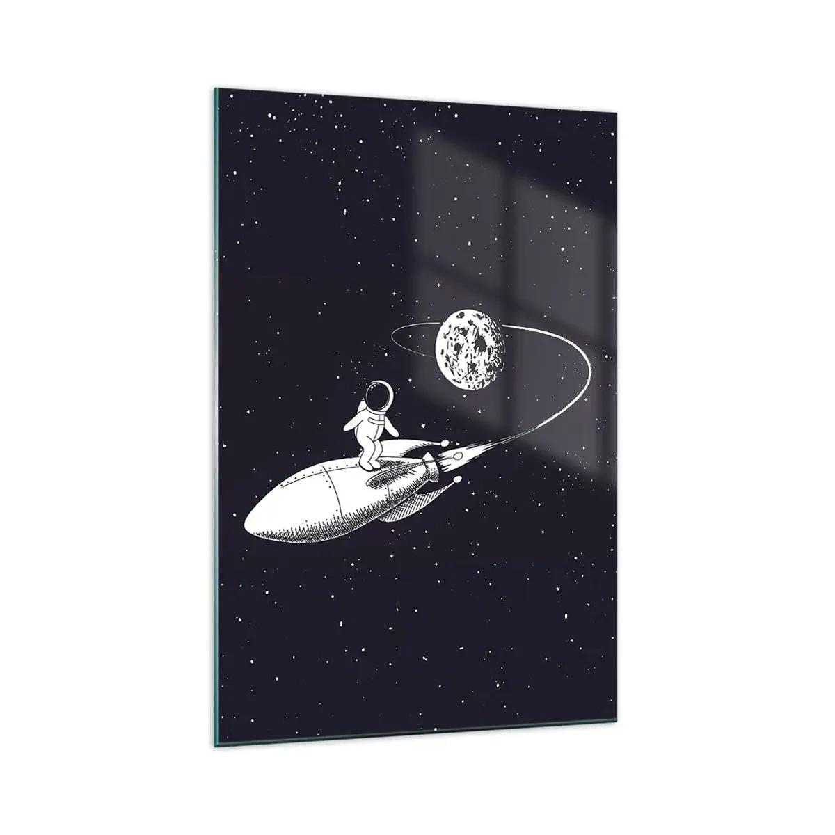 Glass picture - Space Surfer - 70x100 cm