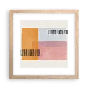 Poster in light oak frame - From Corner to Corner - 30x30 cm