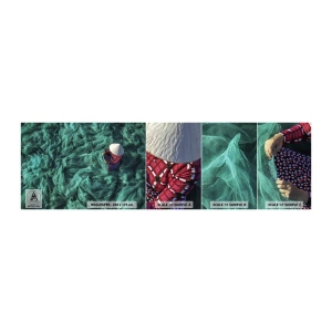 Photo Wallpaper Sample Standard Eco - In the Sea of Nets - Fishing net, Woman, Vietnam - 100x30 cm