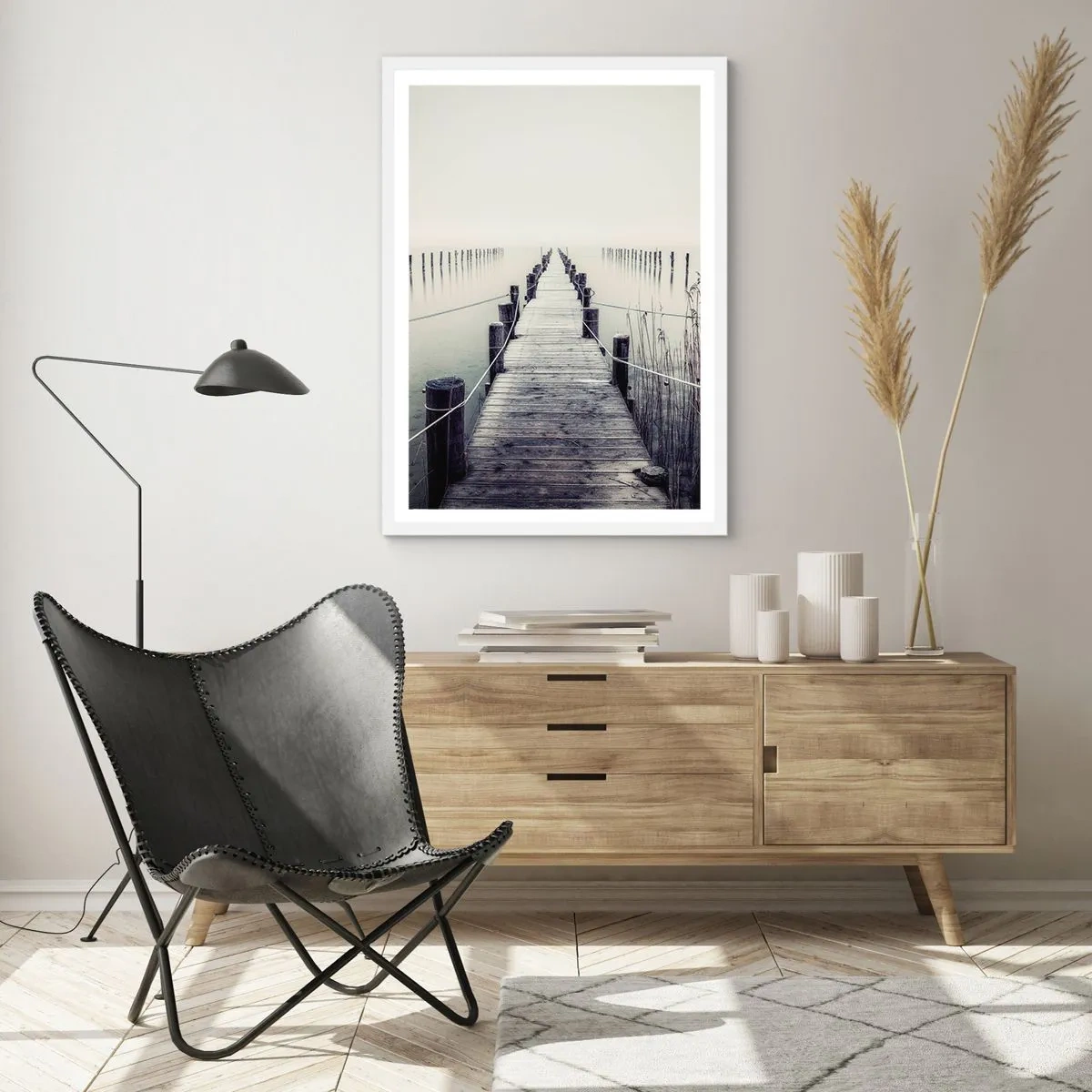 Poster in white frmae - Immerse Yourself in Peace - 50x70 cm