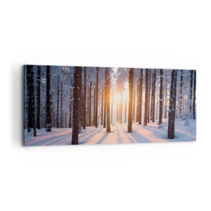 Canvas picture - Clearly Black on White - 100x40 cm