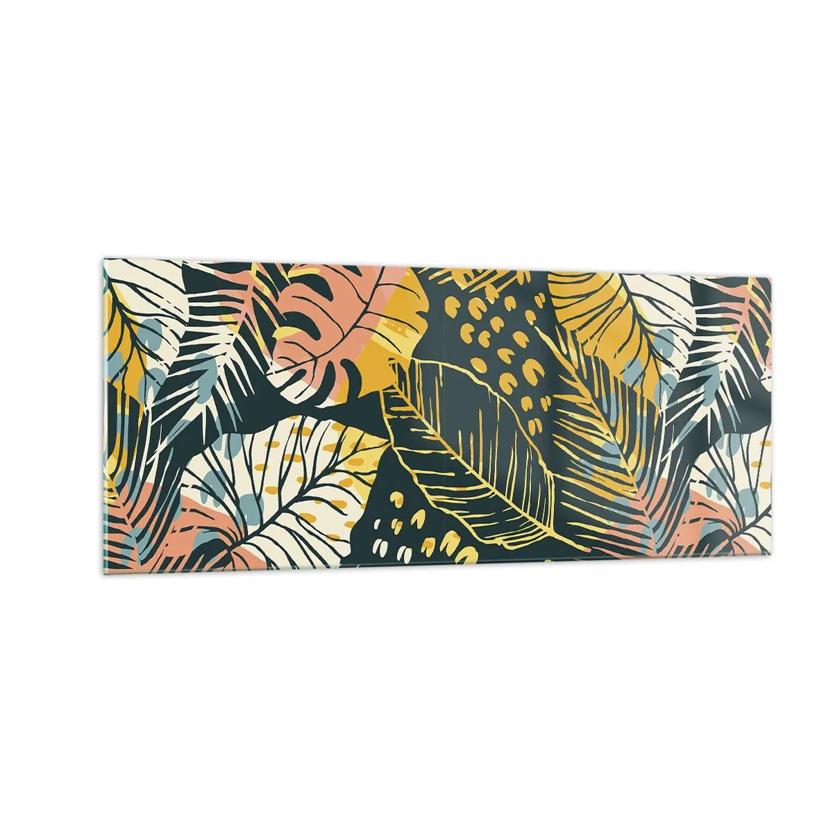 Glass picture - Leafy Fantasy - 100x40 cm