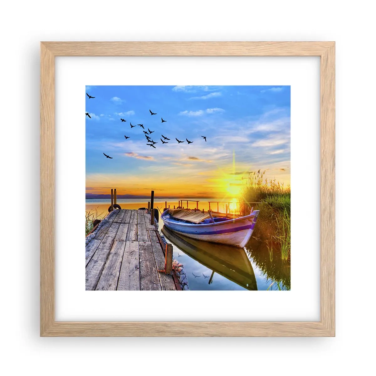 Poster in light oak frame - Goodbye, See You tomorrow - 30x30 cm