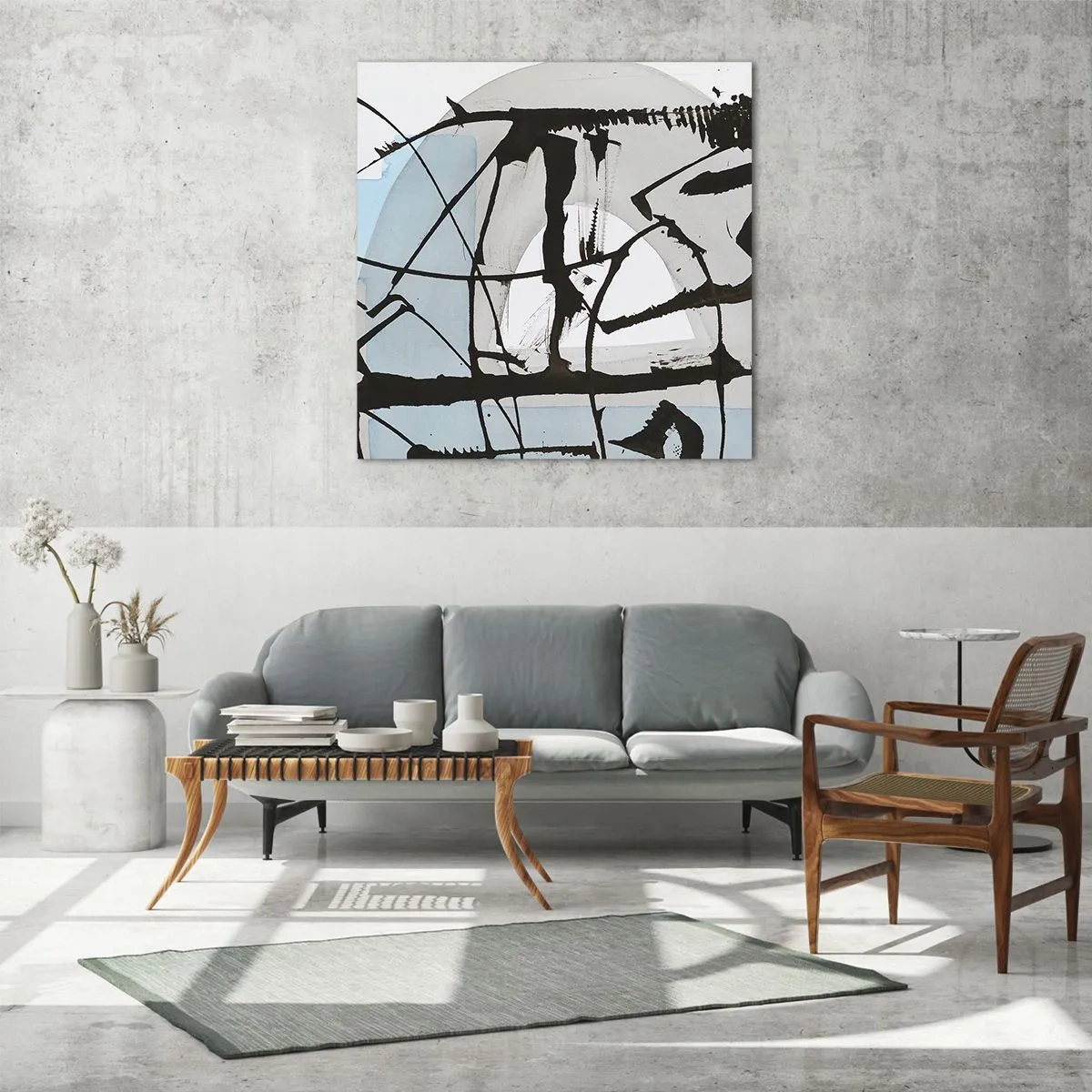 Glass picture - After All Blue - 50x50 cm