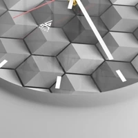 Clock face with lines