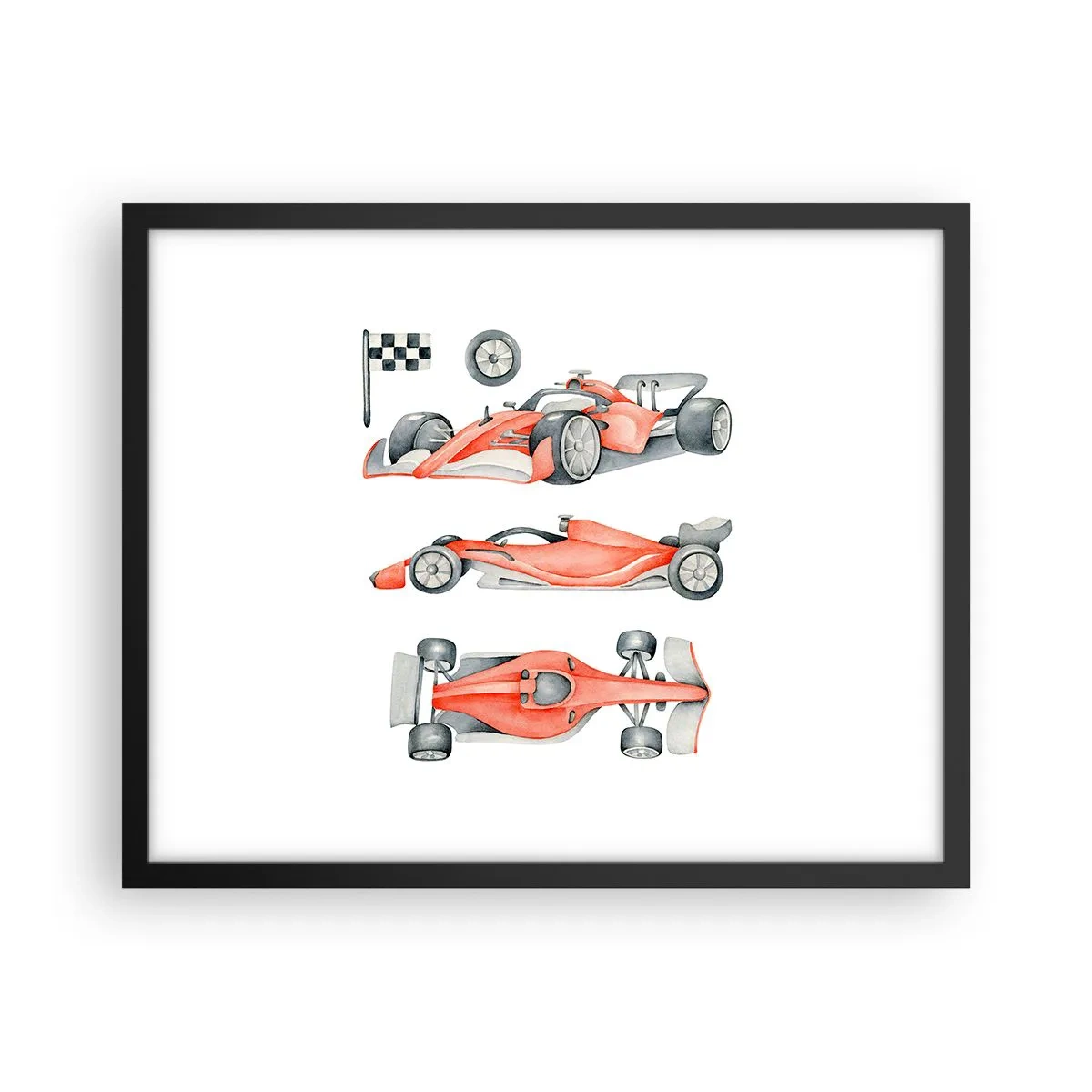 Poster in black frame - Race for the Dreams - 50x40 cm