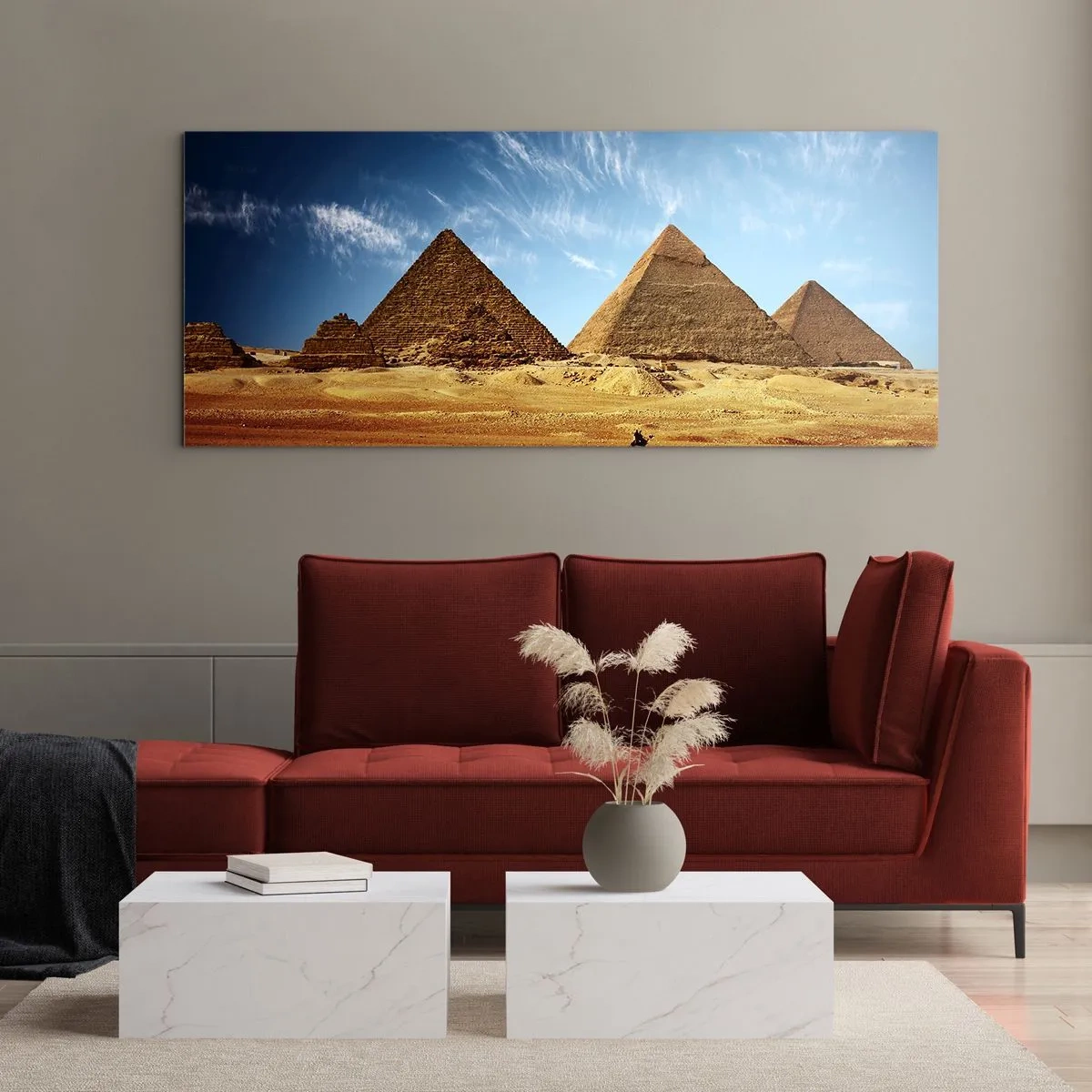 Glass picture - 40 Centuries Looking at Us - 90x30 cm