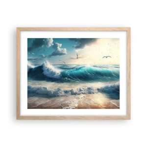 Poster in light oak frame - It Hums Especially for You - 50x40 cm