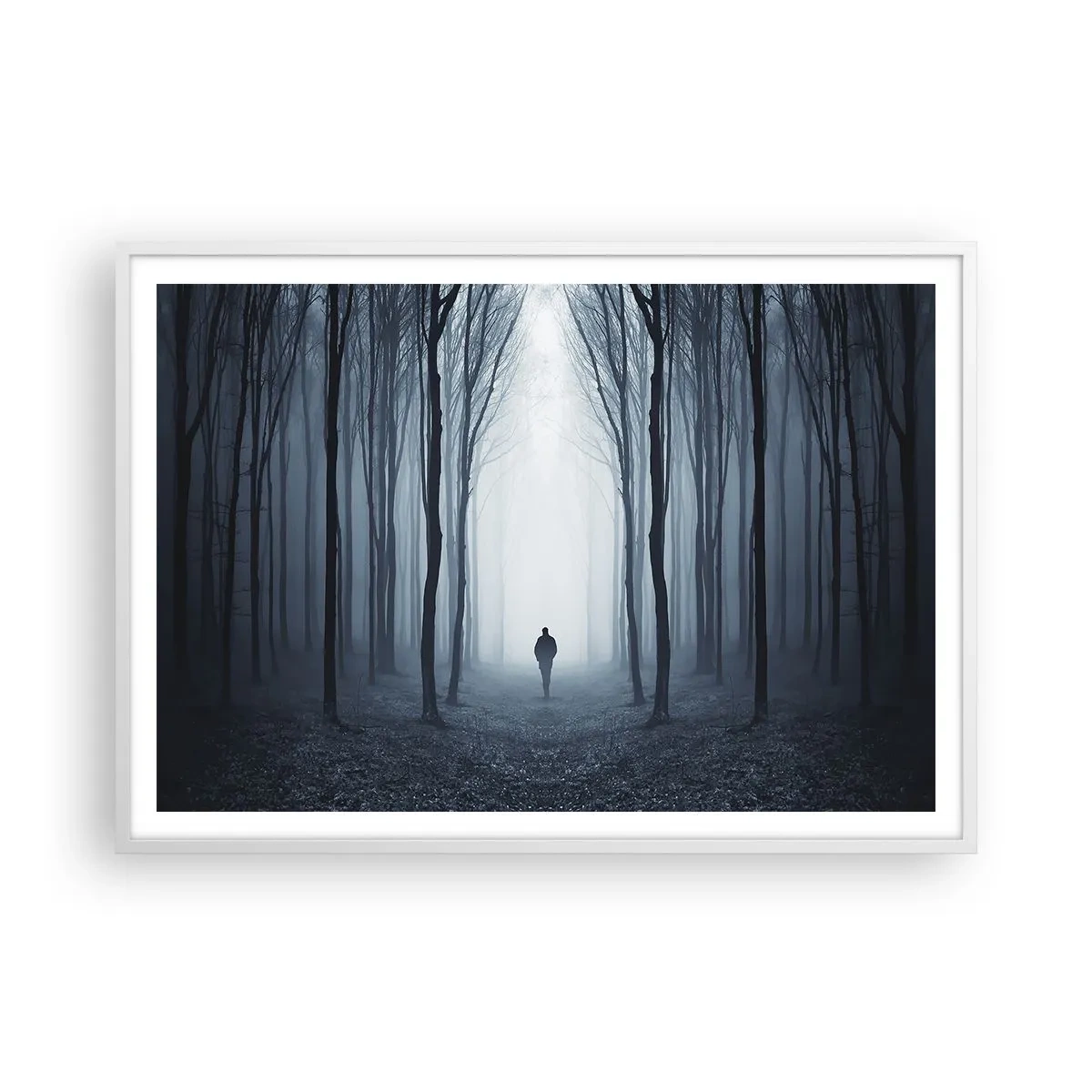 Poster in white frmae - And Everything is Straight and Bright - 100x70 cm