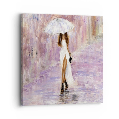 Canvas picture - In Liliac Rain - 30x30 cm