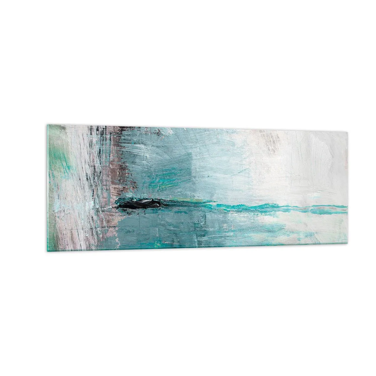 Glass picture - Horizontally in Blue - 140x50 cm