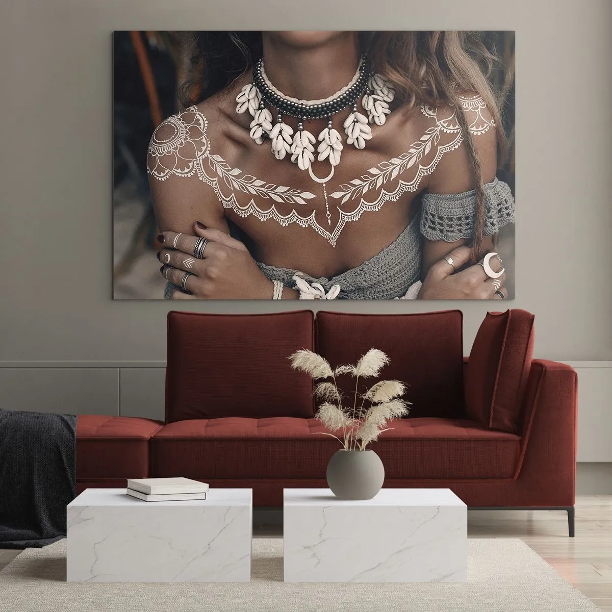 Glass picture - Talismans, Rituals of Womanhood - 100x70 cm