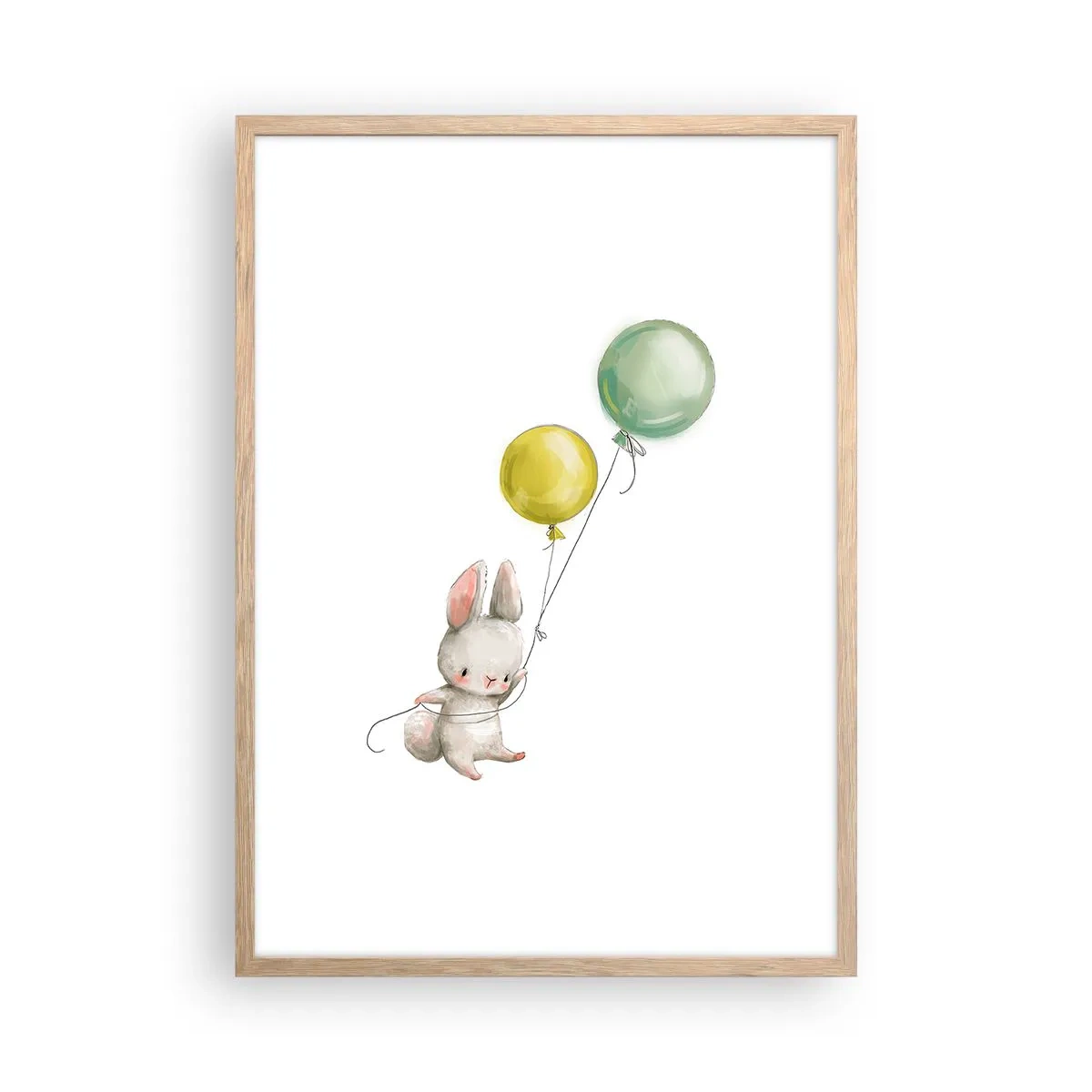 Poster in light oak frame - I Will Fly Too! - 50x70 cm