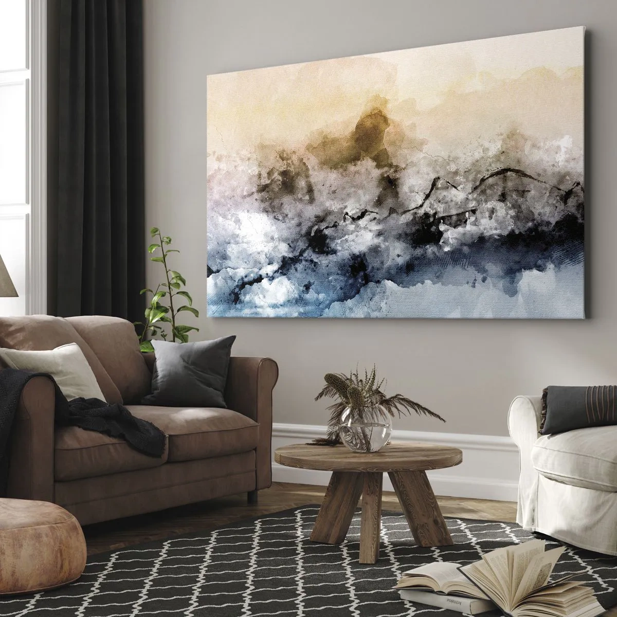 Canvas picture - Drowned in Fog - 120x80 cm