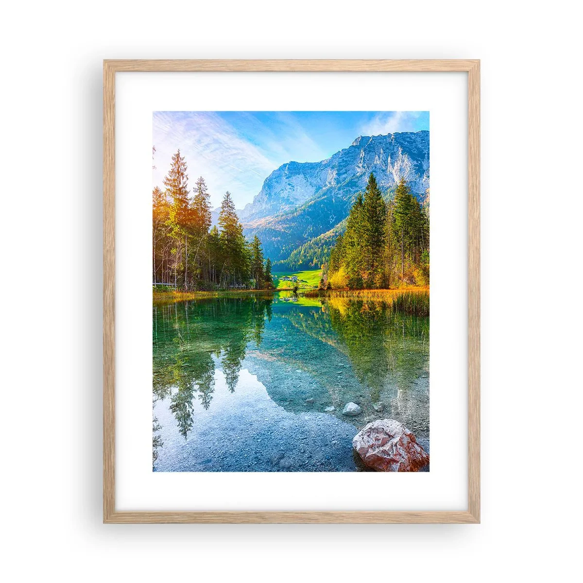 Poster in light oak frame - Mellow Autumn - 40x50 cm