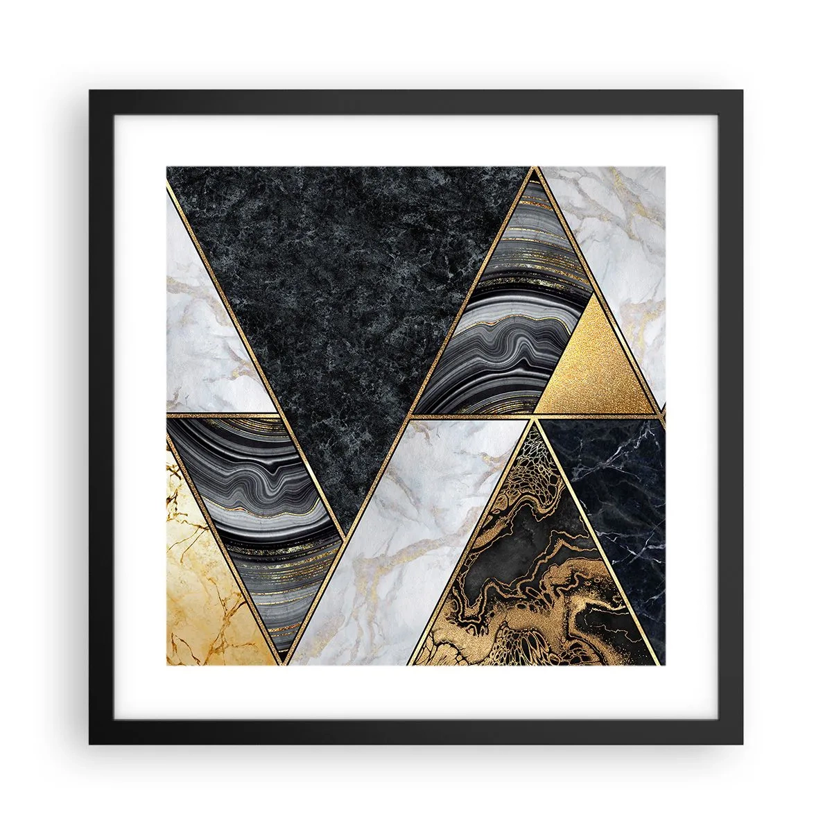Poster in black frame - Stone on Stone - 40x40 cm