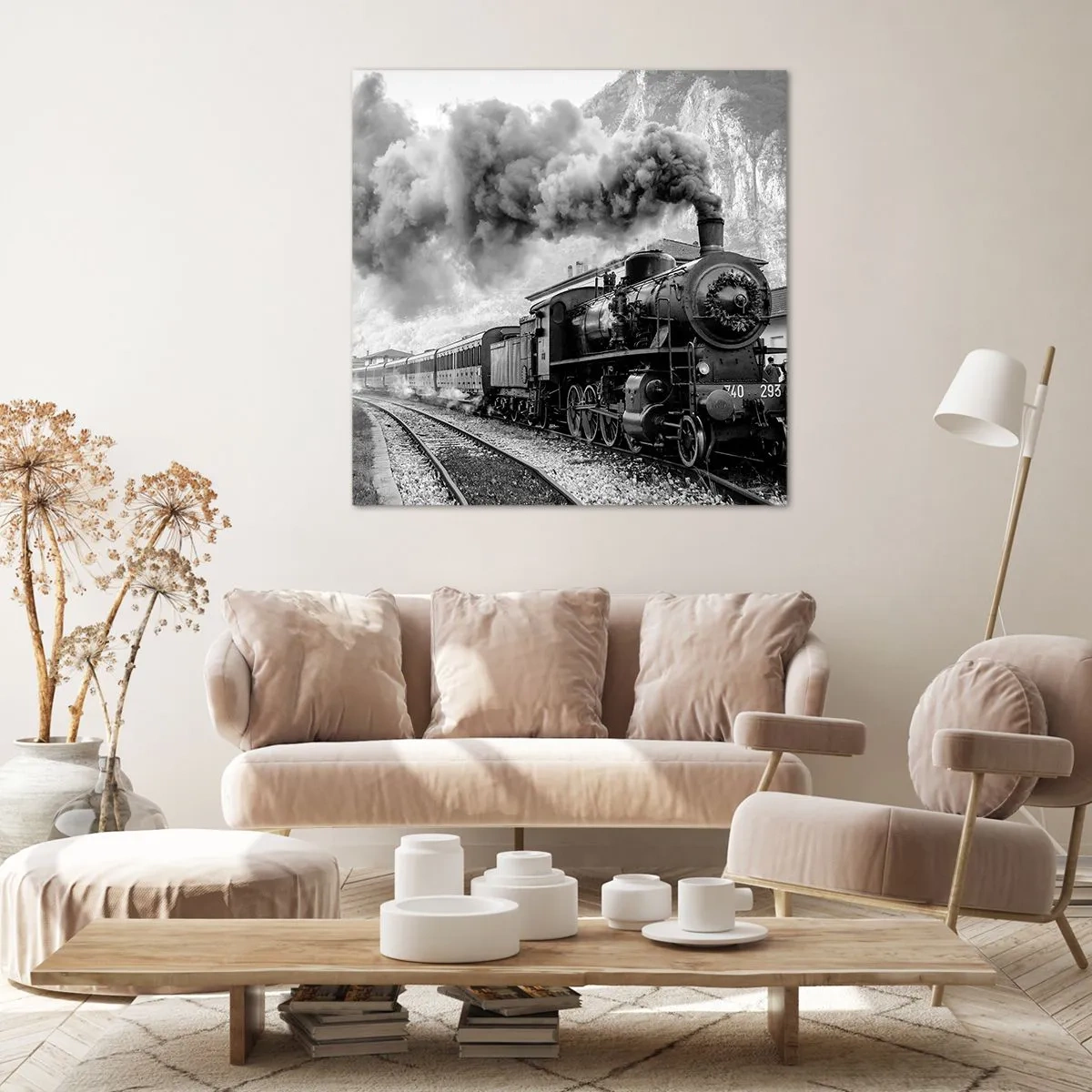 Canvas picture - Standing at the Station... - 40x40 cm
