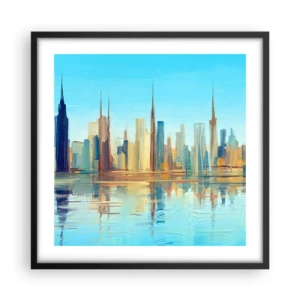 Poster in black frame - Sunny Metropolis - 50x50 cm