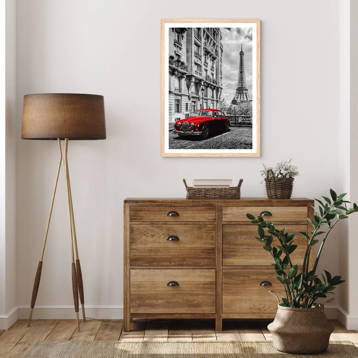 Poster in light oak frame - Predator in the City - 40x50 cm