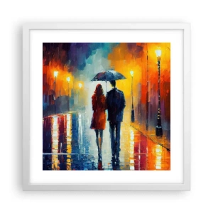 Poster in white frmae - Together - Colourful Night - 40x40 cm
