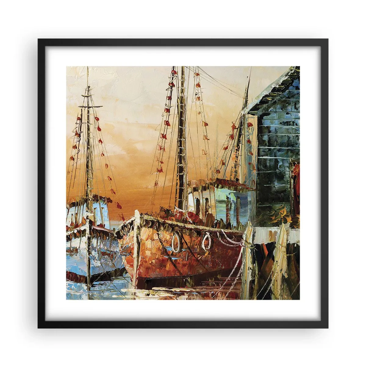 Poster in black frame - Calm Return - 50x50 cm