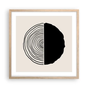 Poster in light oak frame - Half-half - 50x50 cm