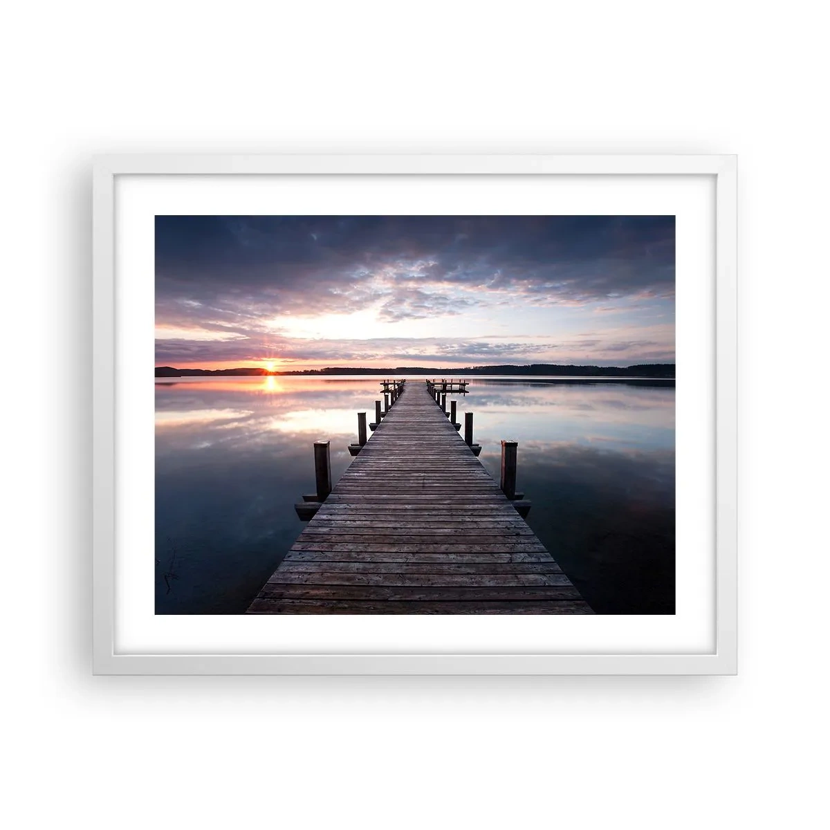 Poster in white frmae - Quiet Border of Night and Day - 50x40 cm