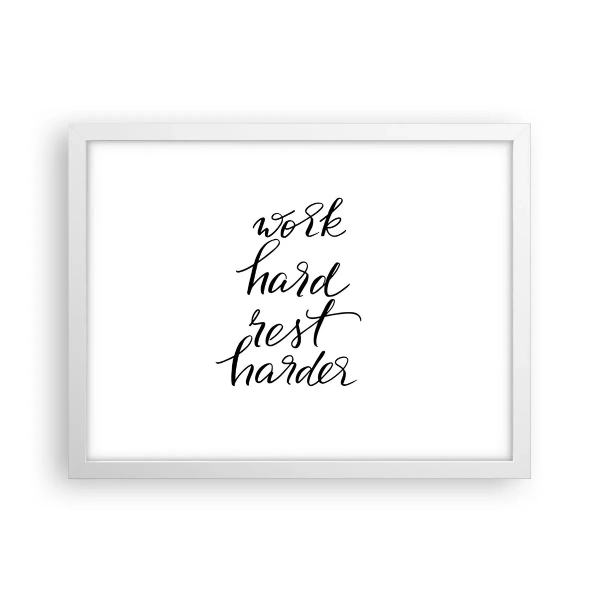 Poster in white frmae - Life  Balance - 40x30 cm