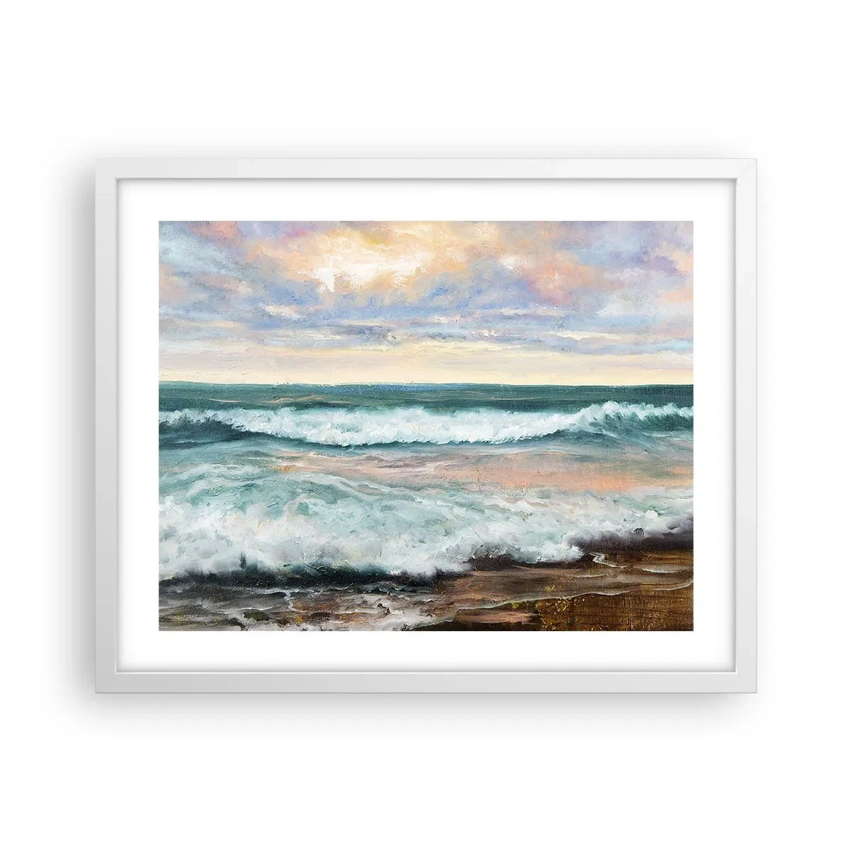 Poster in white frmae - Here You Will Smooth Your Soul - 50x40 cm